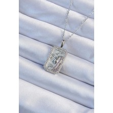 316L Çelik Zincir Gümüş Renk Zirkon Taşlı Yüz Figürlü Tarot Kolye - Lisinya