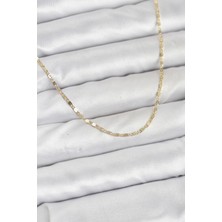 cm 14K Gold Renk Ezme Zincir Model 60 cm Kadın Kolye - Lisinya