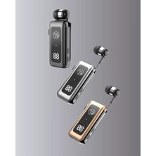 Senka Mey Ithalat® Dijital Ekranlı ve Hızlı Şarjlı Bluetooth 5.2 Makaralı Kulaklık