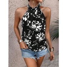 Tiana Kadın Çiçek Desenli Mikro Kumaş Bluz