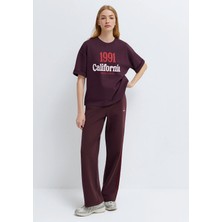 Mavi California Baskılı Bordo Tişört 1613913-70223