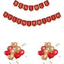 Deha Parti Karton Yazı Benimle Evlenir Misin Banner Evlilik Teklifi