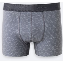 AVVA Erkek Gri Desenli Tekli Regular Fit Boxer A61Y9505