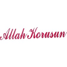 İlk El Grup Ieg™ Allah Korusun Yazılı Oto Sticker Kırmızı 14X3CM