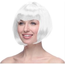 İlk El Grup Ieg™ Beyaz Küt Peruk Saç