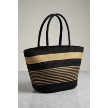 Mollycrush Kadın Hasır Örgü Plaj ve Omuz Çantası - Büyük Boy Bohem El Çantası