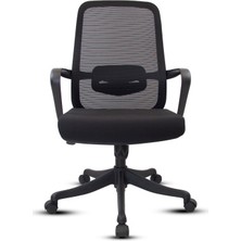 Atom Ofis Lavander Chef Siyah Çalışma Koltuğu