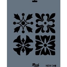 Senka Mey Ithalat® Rich New Seri N-348 Stencil 35X25 cm