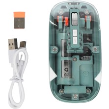 Senka Mey Ithalat® Bluetooth ve 2.4g USB Destekli Pilli Kablosuz Şeffaf Mouse