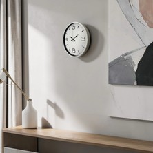 Senka Mey Ithalat® Soft Beyaz 36 cm Dekoratif Duvar Saati