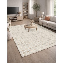 Lioara Home Krem Renk Modern Dijital Baskılı Halı – Modern, Kaymaz Taban, Salon & Oturma Odası Için Halı