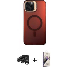 İlk El Grup Ieg™ iPhone 15 Pro Kılıf Doruk Klasik Prime - Siyah Bilvis 3D Mat Cam Ekran Koruyucu + Titanyum Gri Raze Metal Kamera Lens