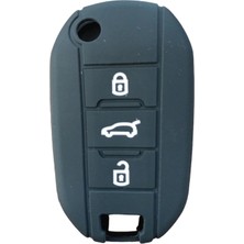 ilk el grup ıeg™ peugeot 301 308  anahtar uyumlu silikon oto anahtar kumanda kabı kılıf siyah