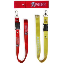 Tusba Market Peugeot Uyumlu Kırmızı Renk Yüksek Kalite Tampon Dili & Çeki Ipi / Sarı Kırmızı Oto Ayna Askısı