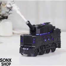 Senka Mey Ithalat® Buhar Efektli Zırhlı Tren Tasarımlı Aromaterapi Hava Nemlendirici – LED Işıklı, Sessiz