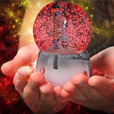 PremiumPort Sevimli Çift Işıklı Müzikli Büyük Boy Kar Küresi, Sokak Lambası Altında