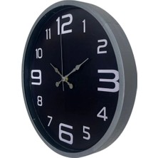 Senka Mey Ithalat® 36 cm Gri Dekoratif Duvar Saati