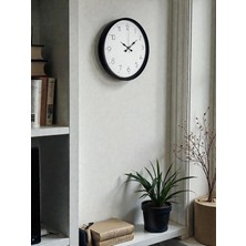 Senka Mey Ithalat® 36 cm Siyah Dekoratif Duvar Saati