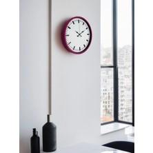 Senka Mey Ithalat® 36 cm Pembe Dekoratif Duvar Saati