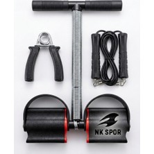 Nk Spor 3’lü Fonksiyonel Body Trimmer Seti - Body Trimmer Karın Egzersiz Alet-El Yayı ve Atlama Ipi-Evdespor-Direnç Lastiği-Egzersiz