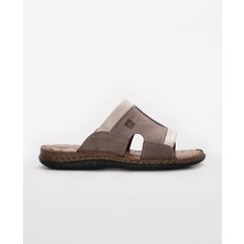 Fast Step Hakiki Deri  Erkek Düz Terlik 306MAT-190