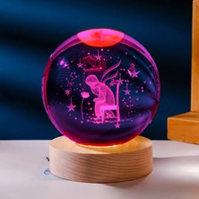 PremiumPort 3D Düşünen Adam Temalı Kristal Cam Kar Küresi Rgb LED Dekor