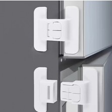 Pretify 4 Adet Buzdolabı Çekmece ve Dolap Kapağı Çocuk Kilidi Çift Butonlu Güvenlik Mekanizma Iki Tuşlu Aç