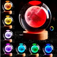 PremiumPort Kristal Cam 3D Renk Değişen LED Işıklı Kar Küresi Seti