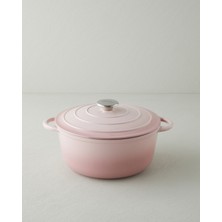 Hecha Demir Döküm Derin Tencere 28 cm Pembe