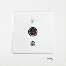 Viko Karre Uydu Prizi F Konnektörlü Geçişli (10DB) Beyaz (Çerçevesiz) 90967X38 Viko