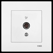 Viko 90967X09 Karre Uydu Prizi F Konnektörlü Sonlu Beyaz (Çerçevesiz) Viko