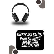 Senka Mey Ithalat® Kulak Üstü Kablosuz Bluetooth Kulaklık Yumuşak Süngerli Sd Kart Girişli