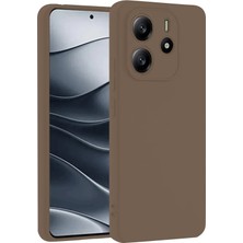 İlk El Grup Ieg™  Xiaomi Redmi Note 14 4g Kılıf First Silikon - Kahverengi