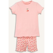 DeFacto Desenli Fitilli Kaşkorse 2'li Takım Kız Bebek H5483A526SM