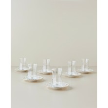 English Home Bloomline Bone Porselen 12 Parça 6 Kişilik Çay Seti 170 ml Beyaz