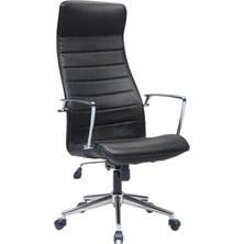 Atom Ofis Relax Siyah Deri Yönetici Makam Koltuğu