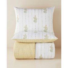 English Home Delicate Bloss Pamuklu Çift Kişilik Nevresim Seti 200x220 cm Sarı-Yeşil