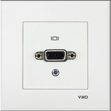 Viko VGA Konnektör Klemensli Beyaz (Çerçevesiz) 90967Z64 Viko