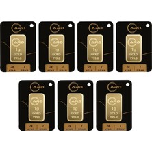 Gekas Kuyumculuk Ard 1 gr 24 Ayar Külçe Altın 7 Adet