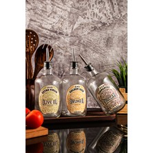 TheBRo 750ML Ahşap Stantlı Elite Serisi Zeytinyağı,ayçiçek ve Sirke Şişesi