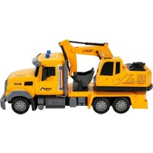 Senka Mey Ithalat® 1:12 Sesli ve Işıklı USB Şarjlı Uzaktan Kumandalı Iş Makinesi 35 cm