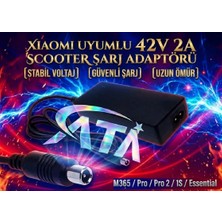 Ata Elektronik 42V 2A Xıaomı Scooter Şarj Adaptörü M365 / M365PRO / Pro2 Nınebot (Tüm Modeller) Tek Pim Uç - (( Içi Iğneli - 8mm )) Laptop Tip