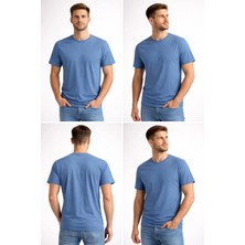 ÇK Tekstil Unisex Basic Tişört 30/1 Süprem Pamuk Düz Renk S-M-L-Xl-Xxl Rahat Kalıp