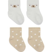 Senka Mey Ithalat® Penye Soket Çorap 2li 10142 Ekru Bej