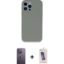 İlk El Grup Ieg™ iPhone 13 Pro Max Kılıf Zirve Modern Özel Seri - Siyah Joko 5d Cam + Beyaz Neon Fosforlu Kamera Lens