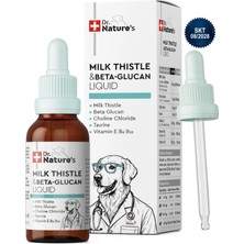 Dr. Nature's Köpek Milk Thistle ( Devedikeni)  Damla 50 ml – Silymarin ve Beta Glukan Içeren Günlük Karaciğer Bakım Desteği