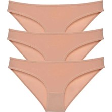 Royaleks 3 Adet Süper Eko Set Likralı Kadın Slip Külot Ten