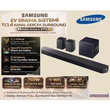 Samsung 11.1 Ch Subwoofer & Arka Hoparlör Q-Serisi Soundbar (HW-Q990F) (2025 Üretim) + Anker Bluetooth Hoparlör HEDİYE