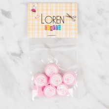 Durukar Loren Crafts 8 Li Pembe Düğme - 407