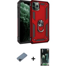 İlk El Grup Ieg™ iPhone 11 Pro Max Kılıf Ahenk Klasik Koleksiyonu - Şeffaf 360 Full Body Arka Koruyucu + Siyah Shine Kamera Lens Koruma Cam